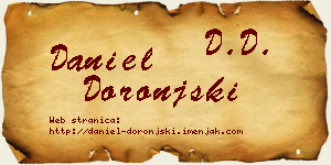 Daniel Doronjski vizit kartica